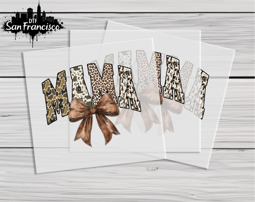 Leopard Mama Ready for Press, Leopard Print Mama Dtf Heat Transfer ...