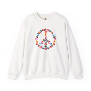 Peace Zeichen aus Blumen Sweatshirt