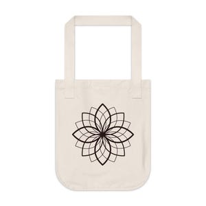 Lotus Flower of Life Organic Canvas Tote Bag