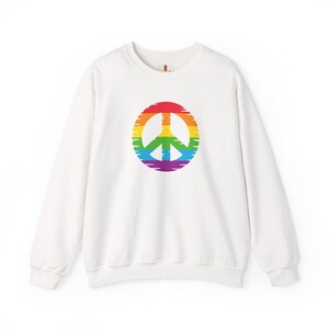 Regenbogen Peace Zeichen Sweatshirt
