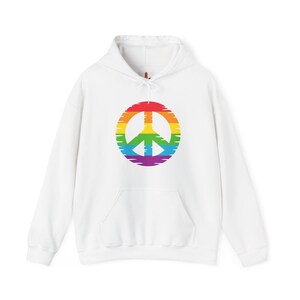 Rainbow Peace Sign Hoodie