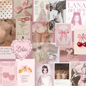 30 posters coquettes roses esthétiques | AFFICHES PHYSIQUES| 4'6''| Ensemble d'affiches| Coquette sombre| Noyau royal| LDR| Dollette Esthétique