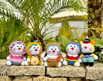 Doraemon Mini Set -Crochet Pattern (English PDF)