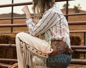 Suede Western Cowgirl Chaps: Genuine Leather Horse Riding Costume