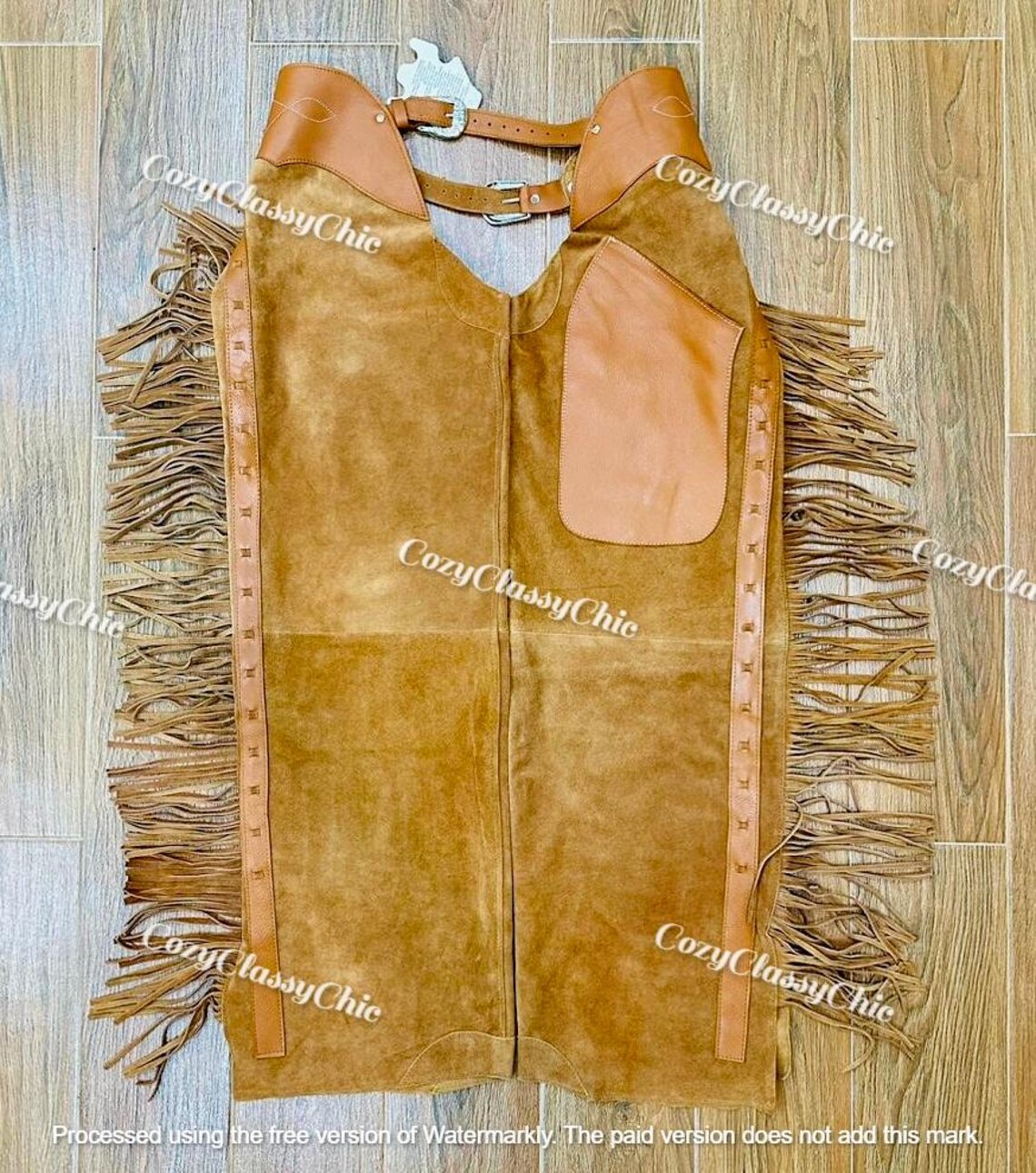Suede Western Leather Chaps: Black Fringe Riding Pants, Festival ...