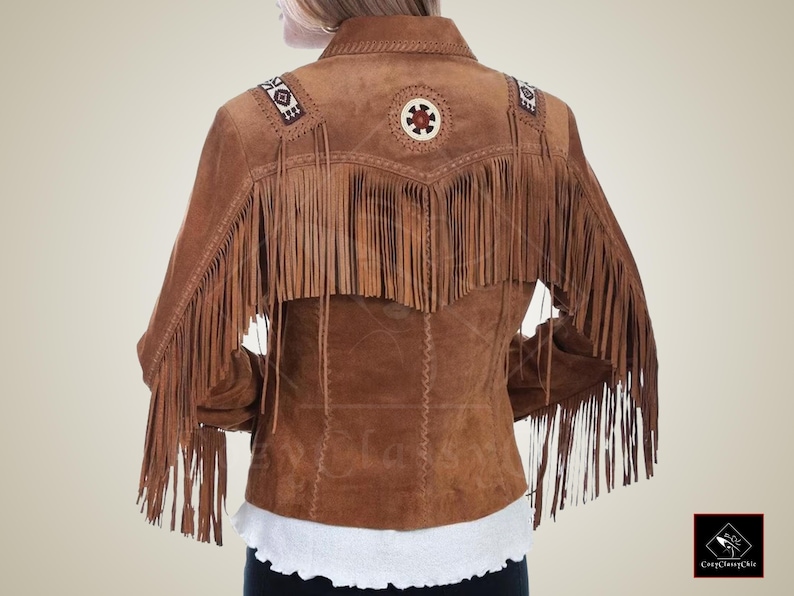 Western Jacket, Suede Jacket, Fringe Jacket, Leather Jacket, Women Jacket, Cowgirl Jacket, Vintage Jacket, Brown Jacket, Boho Jacket, Retro Jacket, Handmade Jacket, Women's Outerwear, Women's Fashion