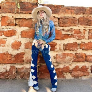 Women's 100 % Real Suede Leather Western Style Buckskin Chap Fringes, Leather Pant, Suede Leather Chap, Riding Chaps, Women's Buckskin Chap