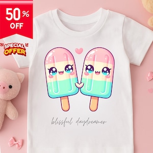 Amigos de paletas PNG, Amistad, Amigos para siempre, Amigos para toda la vida, Estilo Kawaii, Diseños pastel, Diseños de sublimación para niños, Niños PNG, PNG
