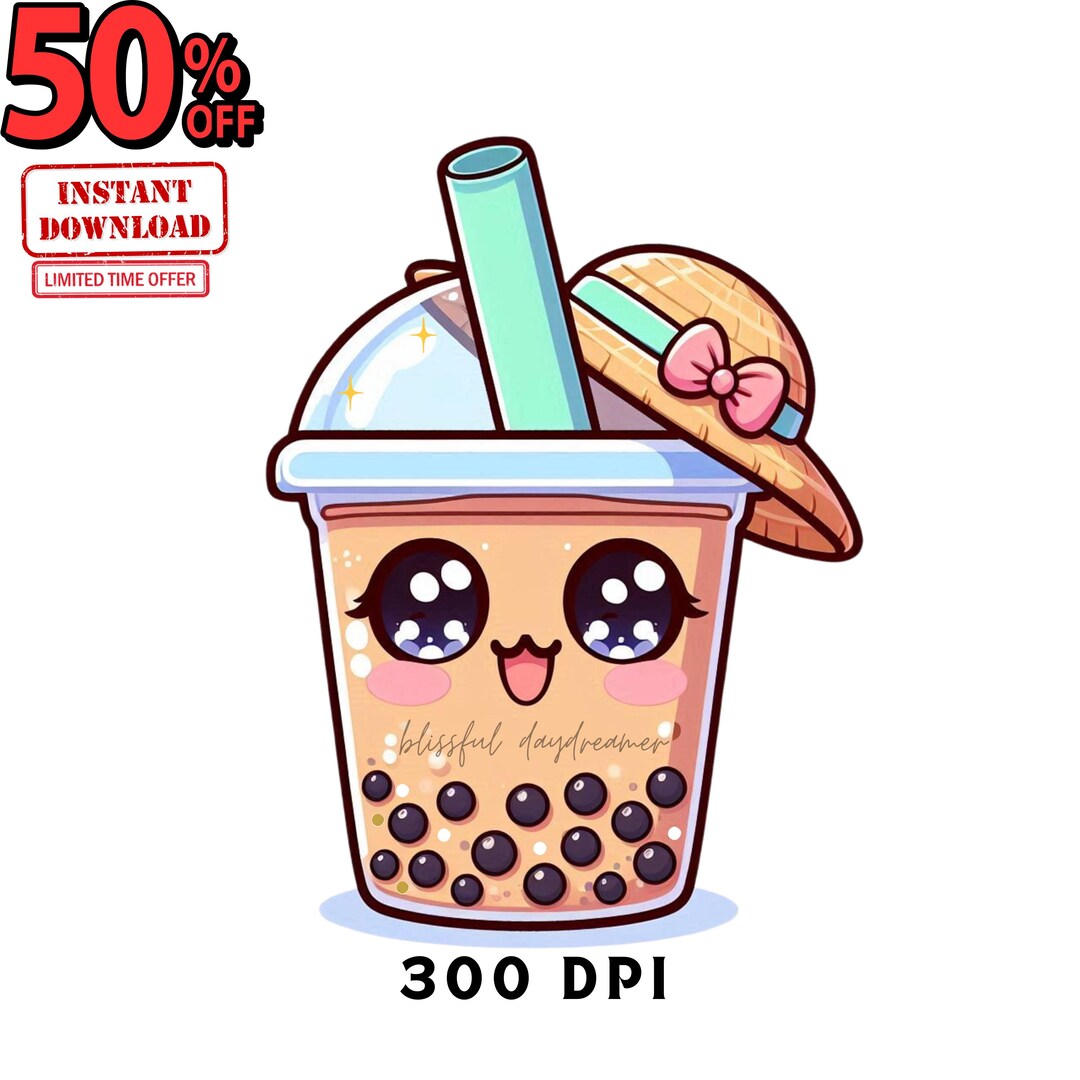 Kawaii Bubble Tea PNG, Cute Png,milk Tea, Chibi Style, Kawaii Png ...