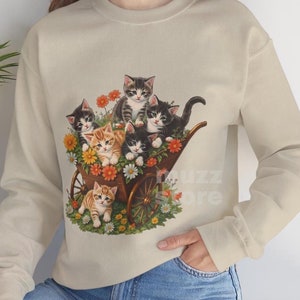 Valentines Day Sweatshirt, Retro Cat Hearts Sweater, Gifts for Cat Lover, Valentines Day Gift, Cat Lover Gift Sweater, Cute Hearts Sweater