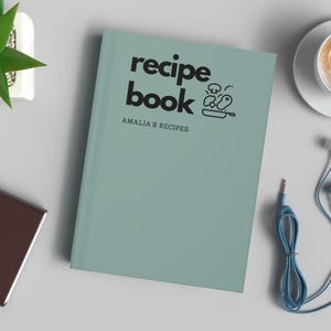 Personalized Recipe Book, Custom Cookbook, Recipe Organizer, Cooking Lover Gifts for Moms, Recipe Binder, Recipe Journal Book for Families