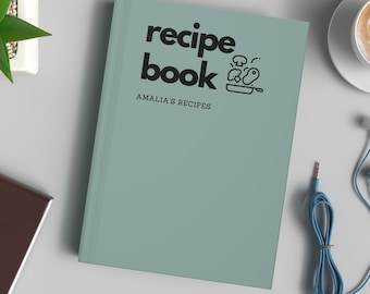 Personalized Recipe Book: Custom Spiral Cookbook, Cooking Gift