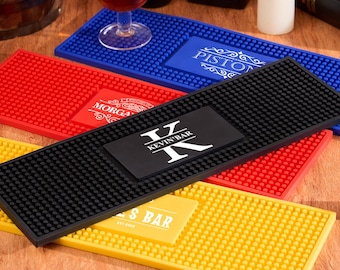 Tapete de bar personalizado, tapete de bar personalizado, accesorios artísticos para bar y pub, tapete de goma para barman, tapete de cerveza de silicona decorativo, regalo de San Valentín