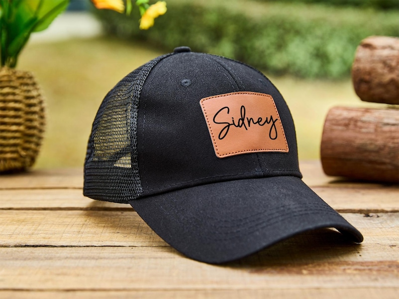 Personalized Dad Hat From Kids,Fathers Day Gift,Engraved Dad Hat With Leather Patch,Dad Baseball Hats,Custom Dad Cap, Dad Gift From Daughter image 4