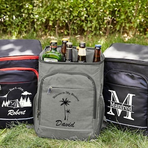 Custom Insulated Cooler Backpack for Groomsmen,Custom name Cooler Backpack,Personalized Beer Bag for Hiking,Groomsmen Proposal Gift For Him.
