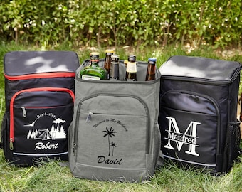 Zaino termico personalizzato per gli sposi, zaino termico personalizzato con nome, borsa per birra personalizzata per escursioni, regalo di proposta per gli sposi.