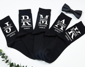 Calcetines de padrino personalizados, calcetines de hombre personalizados, calcetines de padrino con monograma, calcetines de boda, regalo para padrino, regalo para padrino, regalo para despedida de soltero