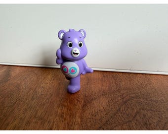 Dela björnen Care Bears figur söt lila vintagestil mini leksak samlarobjekt