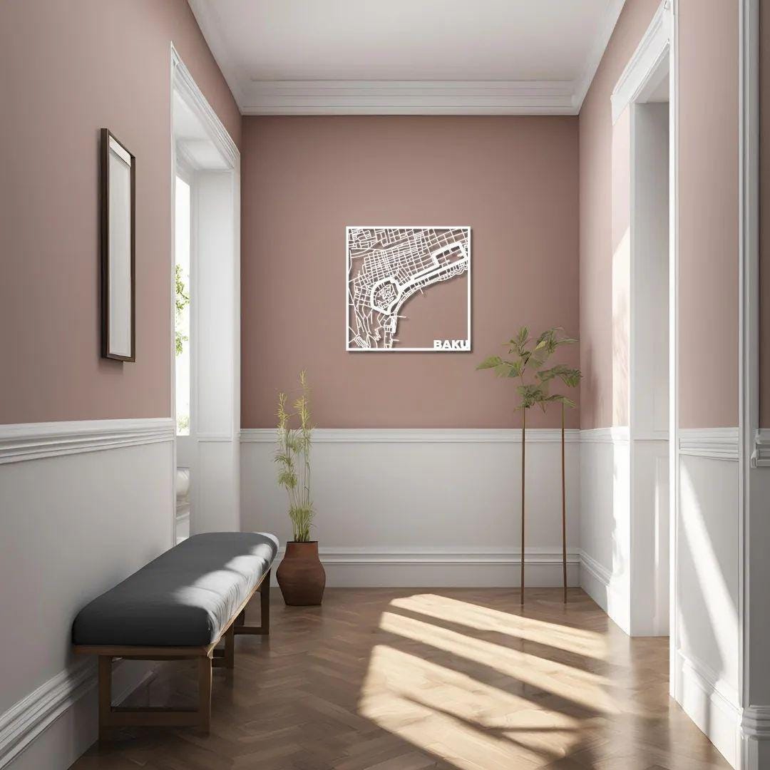 Image showcasing Living Room Decor - Large Metal Wall Decor - Modern Decor - Metal Wall ...