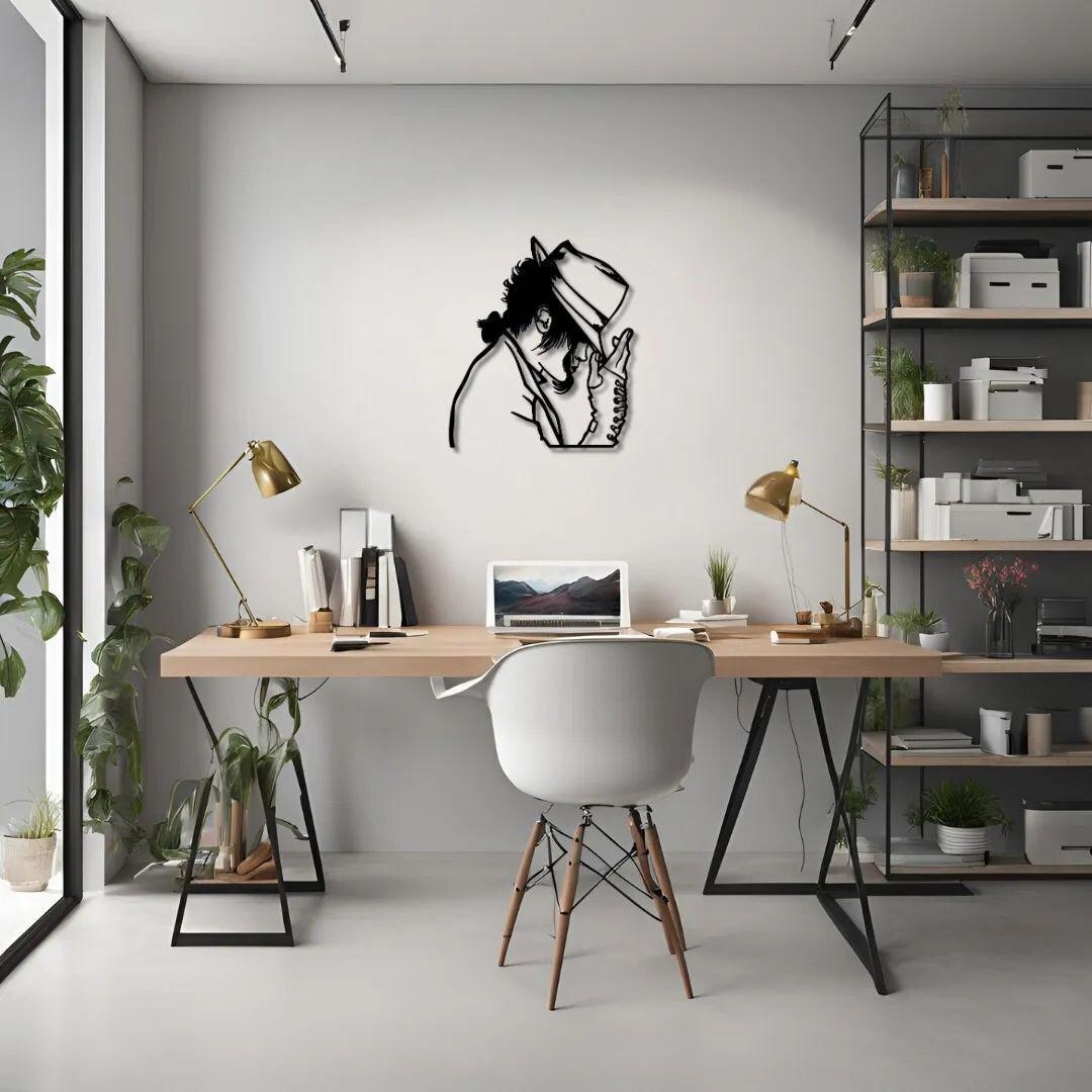 View of Living Room Decor Large Metal Wall Decor Modern Decor Metal Wall Art ...