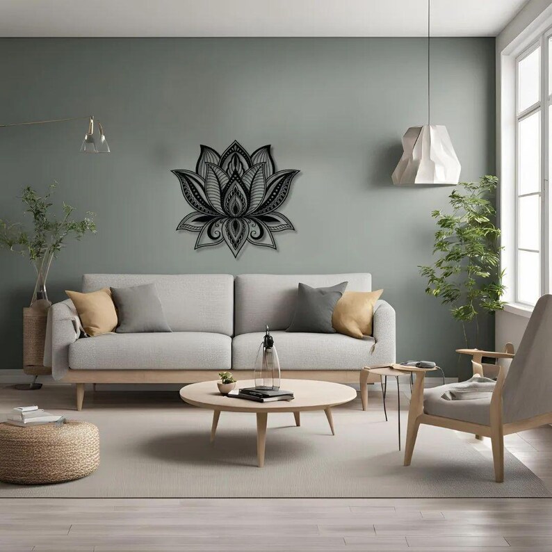 Living Room Decor - Large Metal Wall Decor - Modern Decor - Metal Wall ...