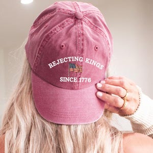 Rejecting Kings Since 1776 Protest Cap Pro Democracy Hat for Her Anti Authoritarianism Gift No Kings Hat Anti Trump Hat for Dad