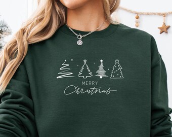 Christmas Sweatshirt Minimalist Christmas Shirt Duck Christmas Shirt Funny Christmas Sweater Holiday Sweatshirt S/2XL Unisex Sweatshirt