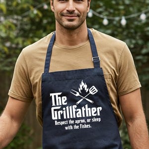 The Grillfather Apron Funny Dad Gift Best Dad Ever Funny Dad Apron Father Day Apron For Dad Birthday Gift Fathers Day Gift Funny Grillfather