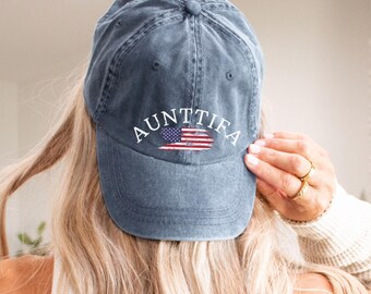 Aunttifa Cap Anti Fascist Hat Pro Democracy Hat for Her Anti Authoritarianism Gift No Kings Hat Anti Trump Hat for Dad Rejecting Kings Hat