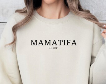 Mamatifa Sweatshirt Protect Democracy Shirt Anti Authoritarian Shirt Anti Trump Sweatshirt Resist Shirt for Feminist Tee S/2XL Unisex
