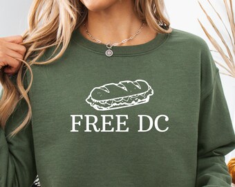 Free DC Protest Sweatshirt Sandwiches DC Flag Sweatshirt Human Rights Shirts Resist Federal Overreach Protest DC Sub Protest Hoodie