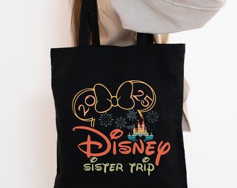 Disney Sister Trip Tote Bag for Her Mickey and Friends Tote Bag Disney World Tote Bag Family Disney Tote Bag Disney Tote Bag Disneyland Tote