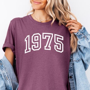 1975 Birth Day Shirt for Her 50th Birthday T-shirts Vintage Inspired T-Shirt 1975 Shirt 50th Birthday Gift for Woman 1975 Birth Year Shirt