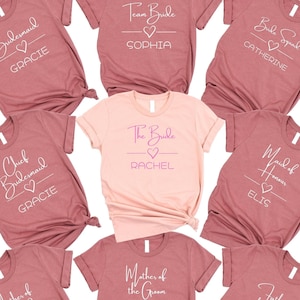 Bride Team Shirt, Hen Party Tee, Wedding Party T-shirt, Custom Bride Team Shirt, Bridal Party Shirts, Personalized Bride Shirt, Bride Shirt