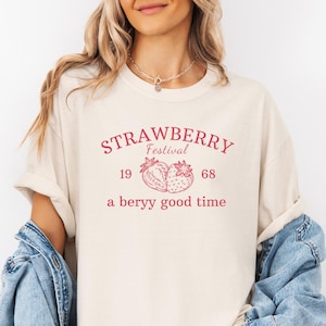 Komfort Colors® Erdbeer-Shirt Sommer-Frucht Erdbeer-T-Stück Niedliches Erdbeer-Shirt Erdbeer-Festival 1968-Shirt Ein Beere gute Zeiten T-Shirt