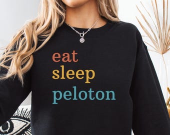 Essen Schlaf Peloton Sweatshirt für sie Fitness Liebhaber Geschenk Workout Hoodie Muskel Mama T-Shirt Fitnessstudio Workout Kleidung Lustiges Fitnessstudio Sweatshirt
