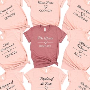Bachelorette Party Shirts, Hen Party Tee, Wedding Party T-shirt, Custom Bride Team Shirt, Bridal Party Shirts, Personalized Bride Shirt