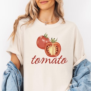 Comfort Colors® Tomato Shirt for Her Cottagecore Clothing Fruit Shirt Vegetable Tshit  Botanical Vegan Shirt Italy Shirt Tomato Lover Shirt