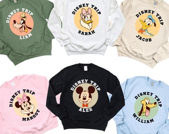 Custom Disneyworld Family Trip Sweatshirt Disney Family Vacation Hoodie Personalized Family Matching T-Shirt Disney Custom Mickey 2025 Shirt