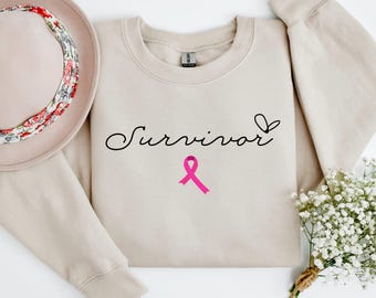 Survivor Sweatshirt, Breast Cancer Fighter Sweatshirt, Breast Cancer Awareness Shirt, Breast Cancer Hoodie, Breast Cancer Awareness Tee