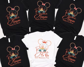 Disney Bride Shirt Custom Bride Squad Shirt Disney Bridesmaid Shirts Disney Bride To Be Disney Bachelorette Party Shirts Bridal Party Shirts