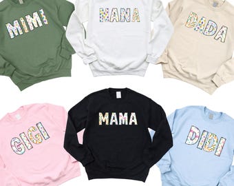 Benutzerdefinierte Ostern Passendes Sweatshirt Mama Mimi Gigi Osterhase Hoodie Ostern Familie Pullover Dada Bunny Shirt Bunny Benutzerdefinierte Ostern Familie Shirt