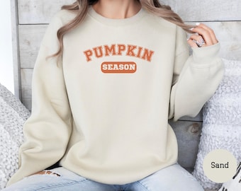 Pumpkin Season Sweatshirt Cute Fall Sweatshirt for Her Thanksgiving Gift Halloween Sweatshirts For Women Fall Gifts Autumn Sweatshirt