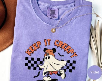 Comfort Colors® Disney Mickey Ghost-shirt Keep It Creepy-shirt Mickey Halloween-T-shirt Minnie Halloween-shirt retro Disney Halloween-shirt