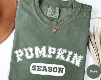Comfort Colors® Pumpkin Shirt Pumpkin Season T-Shirt Simple Fall Pumpkin T-Shirt Minimal Fall T-Shirt Retro Pumpkin Season Tee Shirt