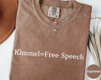 Comfort Colors Free Speech Shirt Kimmel & Colbert 2028 Shirt Resistance Roars Louder Democracy Political Xs-2xl Shirt Kimmel and Colbert Tee