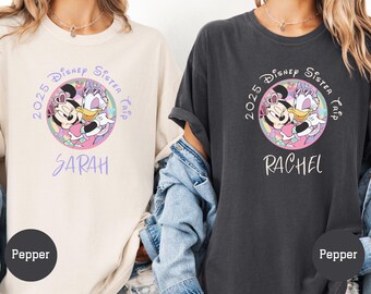 Camiseta personalizada de viaje de hermanas a Disneyland de Comfort Colors®, camiseta para hermanas, camisetas de Disney World, camiseta de Disney, camiseta de vacaciones de Disney, viaje de chicas de Disney