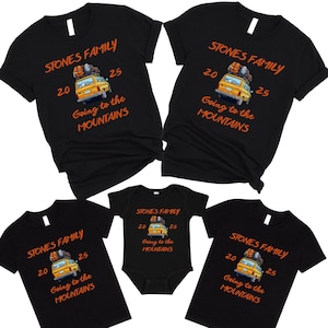 Custom Family Mountain Camping 2025 T-Shirt Family Vacation 2025 Shirts Matching Family Travel Shirts Family Vacation Tees Road Trip TShirt