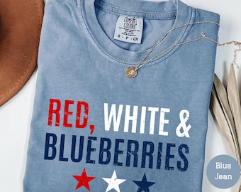Comfort Colors® Red White & Blueberries T-Shirt, Memorial Freedom Shirt, Human Rights Shirt, Freedom T-Shirt, Patriotic Memorial Tee