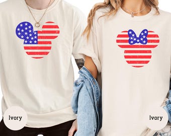Comfort Colors® Disney 4th of July Shirt Disney Patriotic Shirt Disney Forth of July Shirt Disney Family Matching Shirt Disney Mickey Shirt